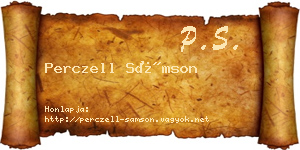 Perczell Sámson névjegykártya